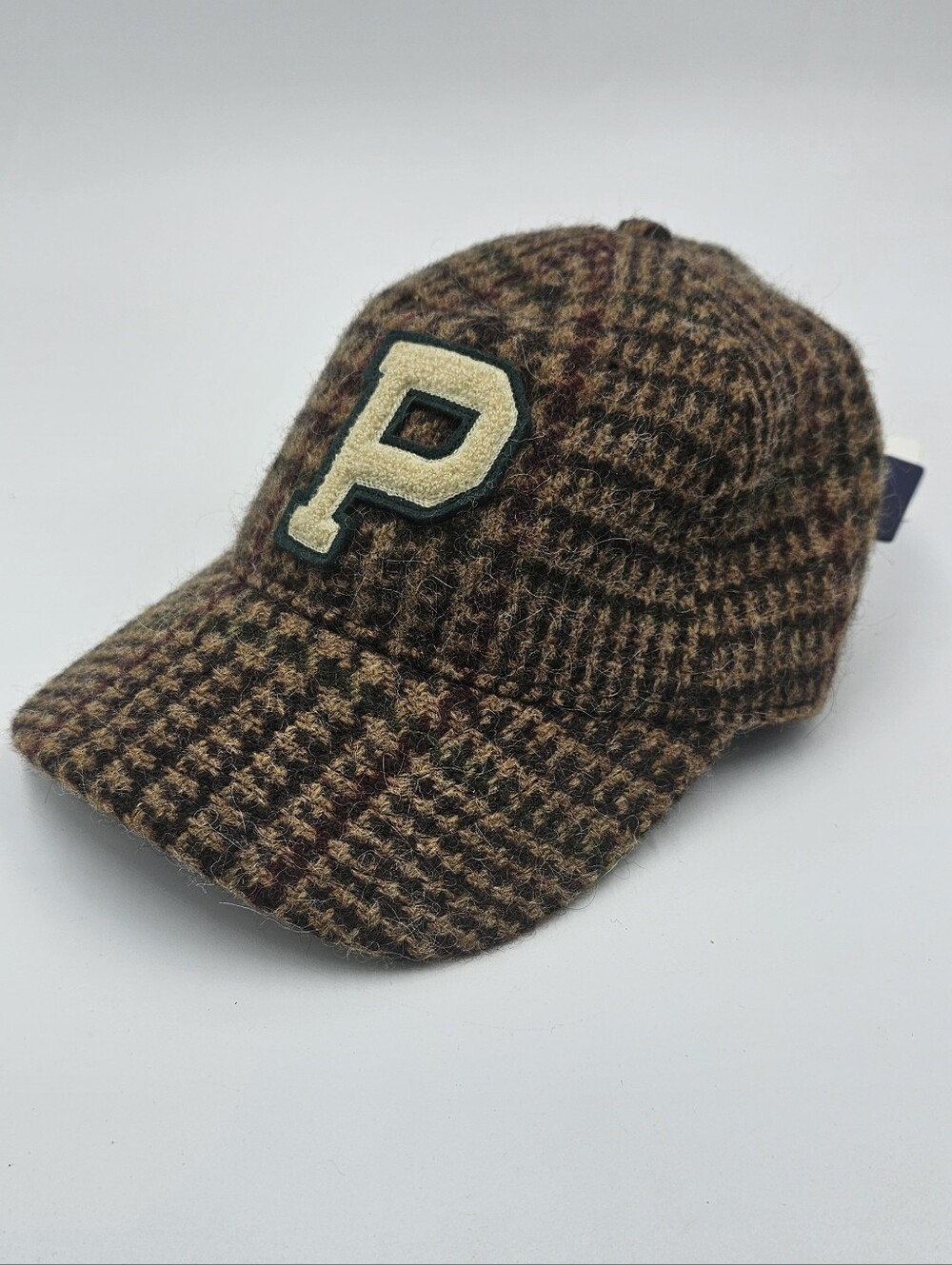 Polo Ralph Lauren Men's P Patch Tweed Ball Cap Pure Wool Woven Rare NWT